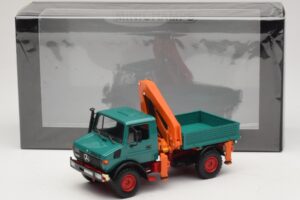 Mercedes Unimog 1300 L Basculantă cu Macara de Încărcare Minichamps 1:43 439033000 Metal - imaginea 6 din 6