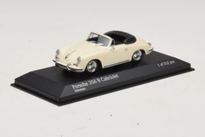 Porsche 356 B Cabriolet Alb Fildeș Minichamps 1:43 400064332 Metal - imaginea 2 din 4