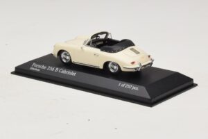 Porsche 356 B Cabriolet Alb Fildeș Minichamps 1:43 400064332 Metal - imaginea 3 din 4