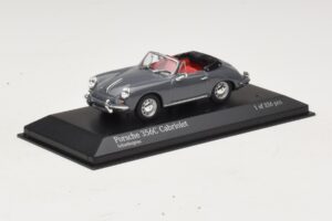 Porsche 356C Cabriolet Gri Minichamps 1:43 430062339 Metal - imaginea 2 din 4