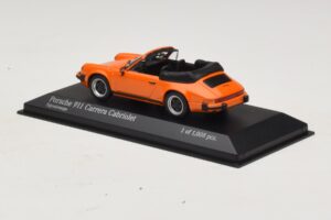 Porsche 911 930 Carrera Cabriolet Portocaliu Minichamps 1:43 430062038 Metal - imaginea 3 din 4