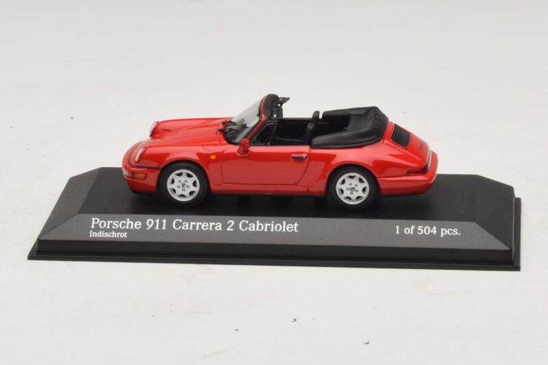 Porsche 911 964 Carrera 2 Cabriolet Roșu Minichamps 1:43 Porsche 911 964 Carrera 2 Cabriolet Roșu Minichamps 1:43 430067330 Metal