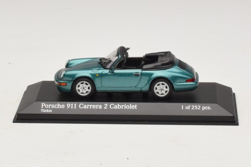Porsche 911 964 Carrera 2 Cabriolet Turcoaz Minichamps 1:43 Porsche 911 964 Carrera 2 Cabriolet Turcoaz Minichamps 1:43 430067332 Metal
