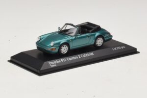 Porsche 911 964 Carrera 2 Cabriolet Turcoaz Minichamps 1:43 430067332 Metal - imaginea 2 din 4