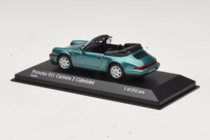 Porsche 911 964 Carrera 2 Cabriolet Turcoaz Minichamps 1:43 430067332 Metal - imaginea 3 din 4