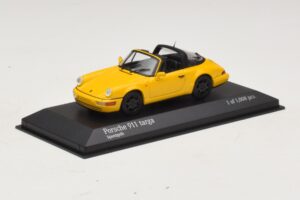 Porsche 911 964 Targa Galben Minichamps 1:43 400061367 Metal - imaginea 2 din 4