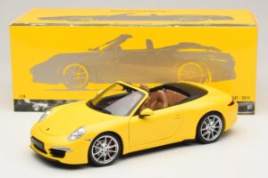Porsche 911 991 Carrera S Cabriolet Galben Minichamps 1:18 100061031 Metal - imaginea 8 din 8