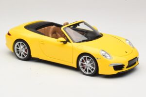 Porsche 911 991 Carrera S Cabriolet Galben Minichamps 1:18 100061031 Metal - imaginea 6 din 8