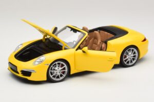 Porsche 911 991 Carrera S Cabriolet Galben Minichamps 1:18 100061031 Metal - imaginea 2 din 8