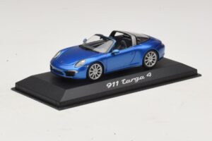 Porsche 911 991 Targa Albastru Metalizat Minichamps 1:43 WAP0200350E Metal - imaginea 2 din 4