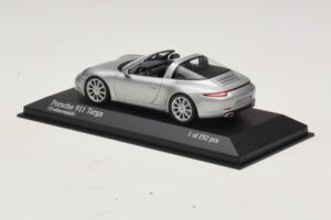 Porsche 911 991 Targa Argintiu Minichamps 1:43 410062442 Metal - imaginea 3 din 4