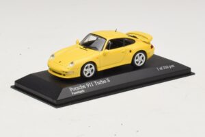Porsche 911 993 Turbo S Galben Minichamps 1:43 430069270 Metal - imaginea 2 din 4