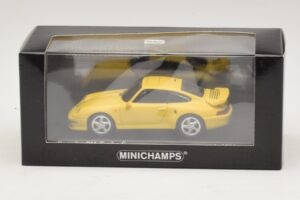 Porsche 911 993 Turbo S Galben Minichamps 1:43 430069270 Metal - imaginea 4 din 4