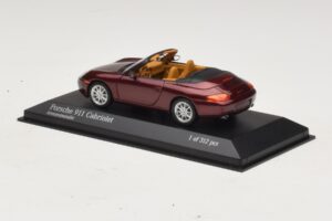 Porsche 911 996 Cabriolet Roșu Metalizat Minichamps 1:43 400061092 Metal - imaginea 3 din 4