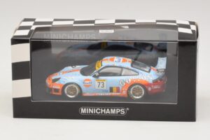 Porsche 911 996 GT3 RSR Gulf #73 Lefort / Lambert 1000km Spa 2005 Minichamps 1:43 400056473-P1 Metal - imaginea 4 din 4