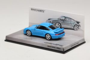 Porsche 911 996 Turbo S 3.6 Ediție Aniversară Albastru Minichamps 1:43 436069270 Metal - imaginea 3 din 5