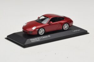 Porsche 911 997 Carrera 4S Red Metallic Minichamps 1:43 400066422 Metal - imaginea 2 din 4