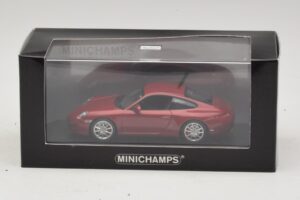 Porsche 911 997 Carrera 4S Red Metallic Minichamps 1:43 400066422 Metal - imaginea 4 din 4