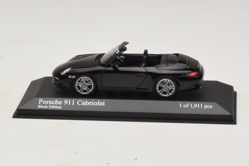 Porsche 911 997 Carrera Cabriolet Black Edition Minichamps 1:43 Porsche 911 997 Carrera Cabriolet Black Edition Minichamps 1:43 400066434 Metal