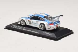Porsche 911 997 GT3 R #53 Vannelet / Pyroles Class Winners 24 Hours of Spa 2010 Minichamps 1:43 400108953 Metal - imaginea 3 din 4