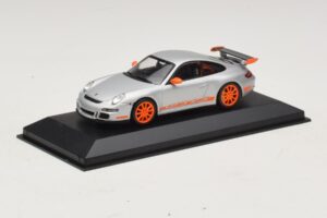 Porsche 911 997 GT3 RS Argintiu Portocaliu Minichamps 1:43 403066013 Metal - imaginea 2 din 4