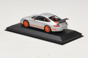 Porsche 911 997 GT3 RS Argintiu Portocaliu Minichamps 1:43 403066013 Metal - imaginea 3 din 4