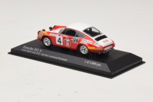 Porsche 911 S #4 G. Larrousse / J-C. Perramond 2nd Place Rally Monte Carlo 1972 Minichamps 1:43 400726804 Metal - imaginea 3 din 4