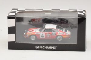 Porsche 911 S #4 G. Larrousse / J-C. Perramond 2nd Place Rally Monte Carlo 1972 Minichamps 1:43 400726804 Metal - imaginea 4 din 4