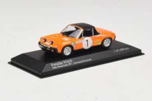 Porsche 914/6 #1 G. Larrousse / J-C. Perramond Rally Monte Carlo 1971 Minichamps 1:43 400716501 Metal - imaginea 2 din 4