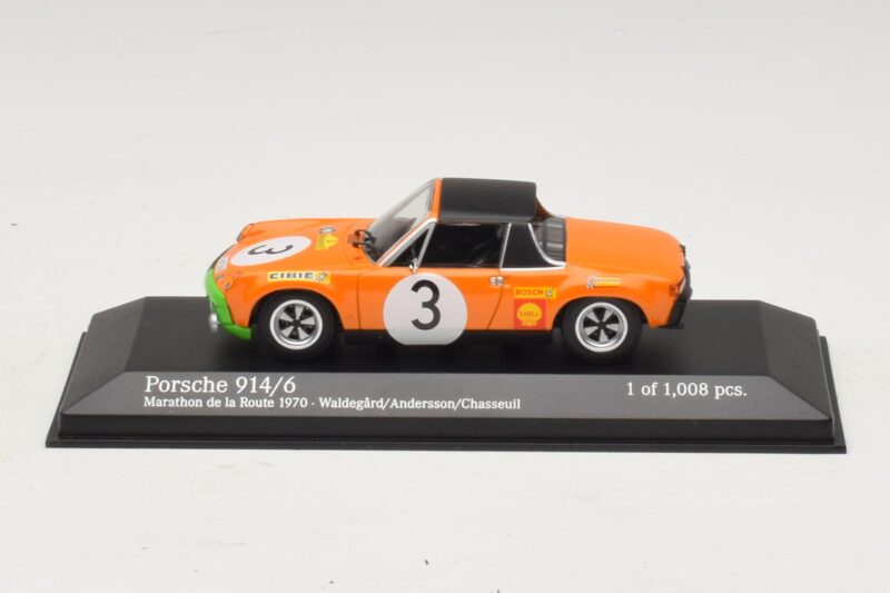 Porsche 914/6 #3 B. Waldegard / O. Andersson Marathon de la Route 1970 Minichamps 1:43 400706503 Metal