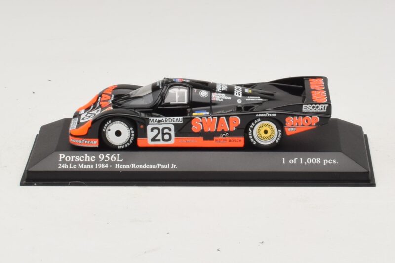 Porsche 956L #26 T-Bird Swap Shop P. Henn / J. Rondeau 24 Hours of Le Mans 1984 Minichamps 1:43 Porsche 956L #26 T-Bird Swap Shop P. Henn / J. Rondeau 24 Hours of Le Mans 1984 Minichamps 1:43 430846526 Metal
