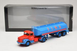 Scania L110S Tanksattelzug FINA Minichamps 1:43 499126970 Metal - imaginea 6 din 6