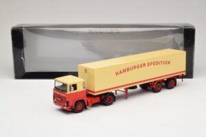 Scania LB111S Koffersattelzug Hamburger Spedition Minichamps 1:43 499123880 Metal - imaginea 6 din 6