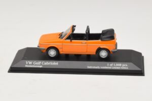 Volkswagen Golf Mk1 Cabriolet Portocaliu Minichamps 1:43 400055131 Metal