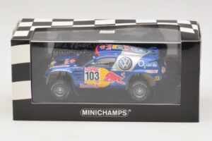 Volkswagen Race Touareg #103 B. Saby / R. Perin Winner Rally Por Las Pampas 2005 Cutie De Schimb Minichamps 1:43 436055303-R1 - imaginea 4 din 4