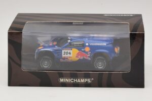 Volkswagen Race Touareg Red Bull #204 J. Kleinschmidt / F. Pons Dakar Rally 2005 Minichamps 1:43 436045304 Metal - imaginea 5 din 5