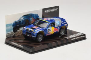 Volkswagen Race Touareg Red Bull #317 Gordon / von Zitzewitz Dakar Rally 2005 Minichamps 1:43 436055317 Metal - imaginea 2 din 5