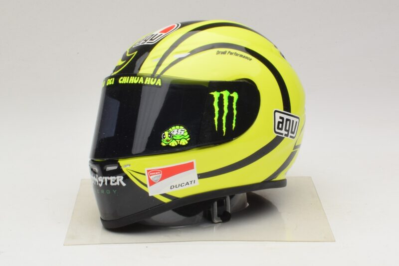 Cască AGV V. Rossi MotoGP Valencia Test 2009 Minichamps 1:2 327100066 Metal