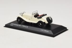 Alfa Romeo 6C 1750 G.S. Alb Minichamps 1:43 400120430 Metal - imaginea 3 din 5