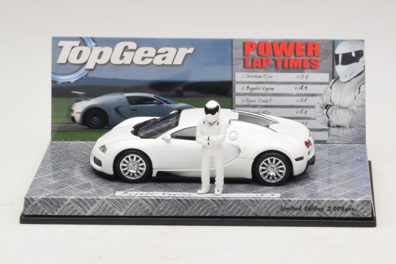Bugatti Veyron Alb Top Gear Ediție Minichamps 1:43 519431100 Metal