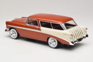 Chevrolet Bel Air Nomad Maro Metalizat & Crem KK-Scale 1:18 KKDC181294 Metal - imaginea 5 din 6