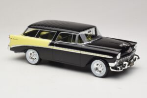 Chevrolet Bel Air Nomad Custom Negru & Galben Deschis KK-Scale 1:18 KKDC181293 Metal - imaginea 4 din 6