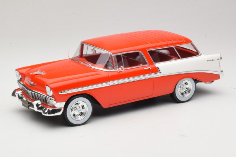 Chevrolet Bel Air Nomad Custom Roșu Deschis & Alb KK-Scale 1:18 KKDC181291 Metal