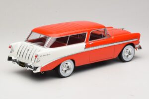Chevrolet Bel Air Nomad Custom Roșu Deschis & Alb KK-Scale 1:18 KKDC181291 Metal - imaginea 2 din 6