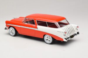 Chevrolet Bel Air Nomad Custom Roșu Deschis & Alb KK-Scale 1:18 KKDC181291 Metal - imaginea 5 din 6