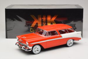 Chevrolet Bel Air Nomad Custom Roșu Deschis & Alb KK-Scale 1:18 KKDC181291 Metal - imaginea 6 din 6