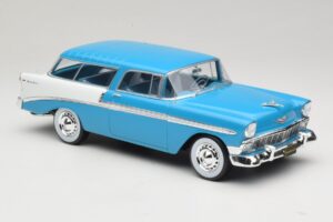 Chevrolet Bel Air Nomad Turcoaz & Alb KK-Scale 1:18 KKDC181292 Metal - imaginea 4 din 6