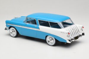 Chevrolet Bel Air Nomad Turcoaz & Alb KK-Scale 1:18 KKDC181292 Metal - imaginea 5 din 6
