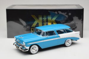 Chevrolet Bel Air Nomad Turcoaz & Alb KK-Scale 1:18 KKDC181292 Metal - imaginea 6 din 6