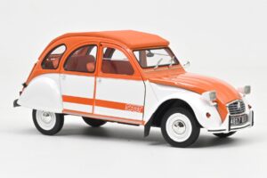 Citroen 2CV Spot Portocaliu & Alb Norev 1:18 181473 Metal - imaginea 2 din 3